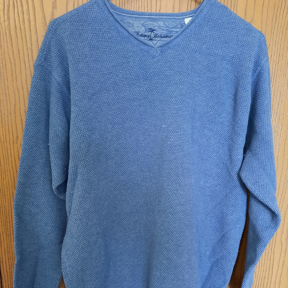 Tommy Bahama Mens 100% Cotton knit V Neck Sweater
